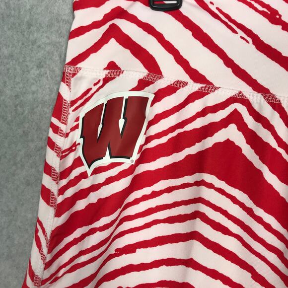 Zubaz Leggings Womens XL Red‎ Wisconsin Badgers Performance Active Tight Zebra - Picture 4 of 9